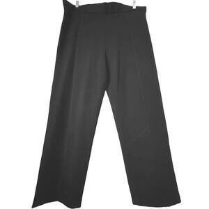 Joan Vass Black Ponte Knit Pull-On Slim Pants Women’s 3X Seam Detail Stretch